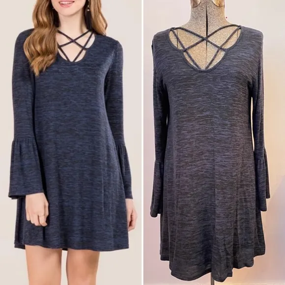 Alya Lattice Neck Dress - Size Medium - Image 2