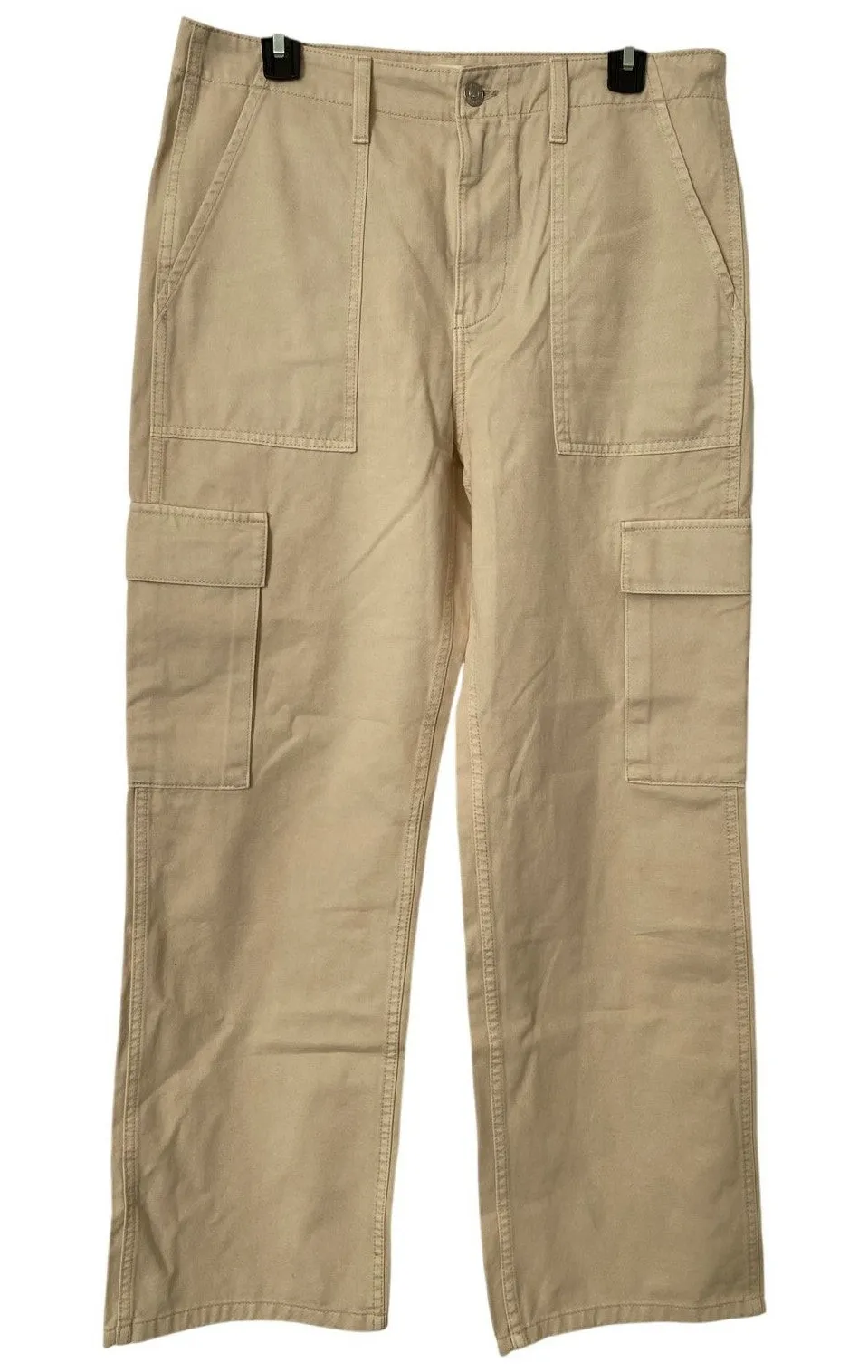 NWOT High Rise MNG Mango Light Khaki Cargo/Utility/Combat Wide Straight Pants - Image 1