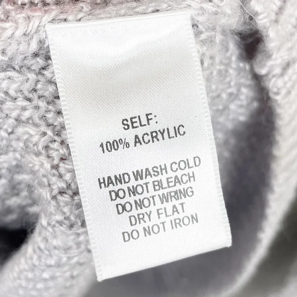 Lulus Cromwell Light Grey Waffle Knit Cozy Turtleneck Sweater Women's Size Small - Image 8