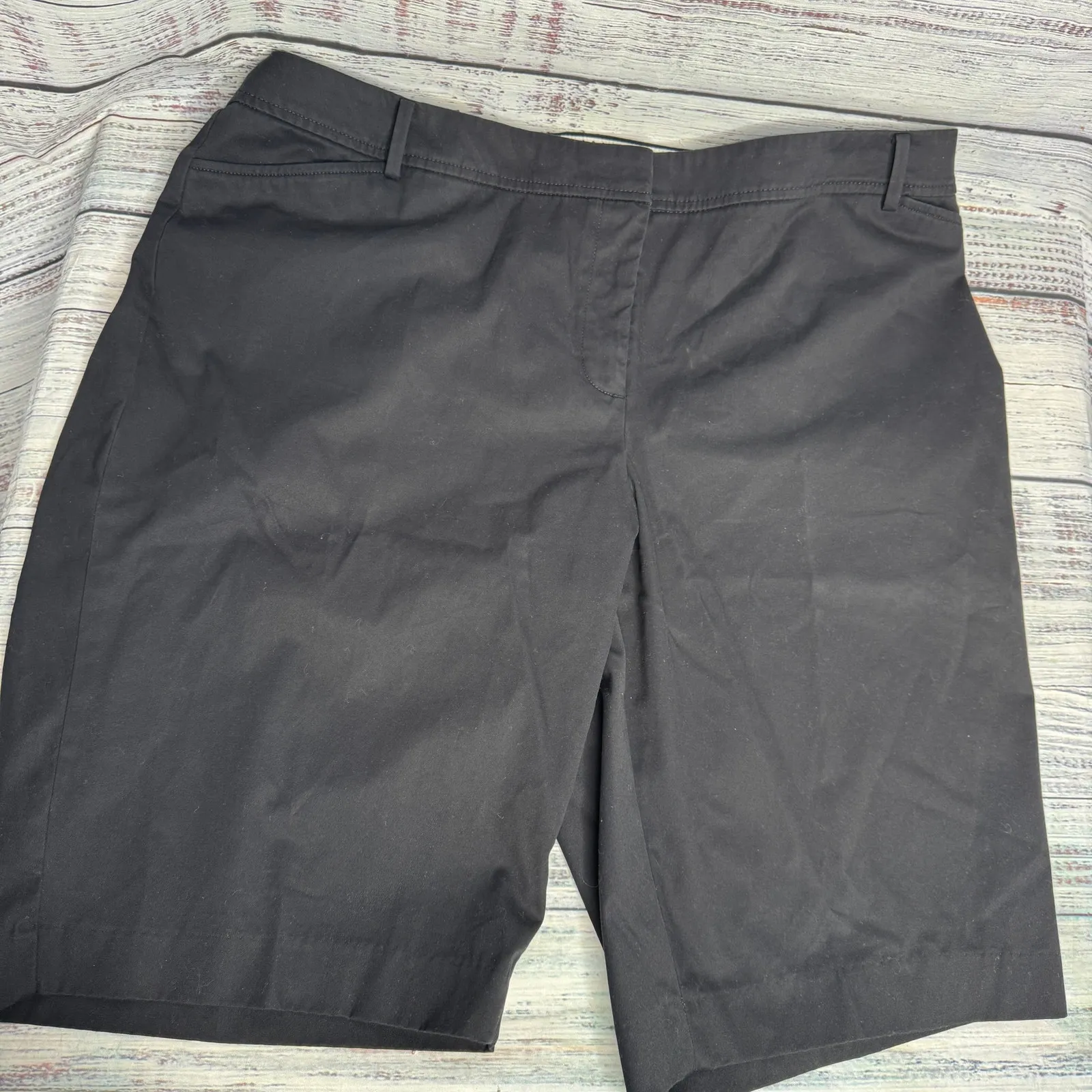Talbots Woman Perfect Short Black Chino Shorts Size 20W - Image 2
