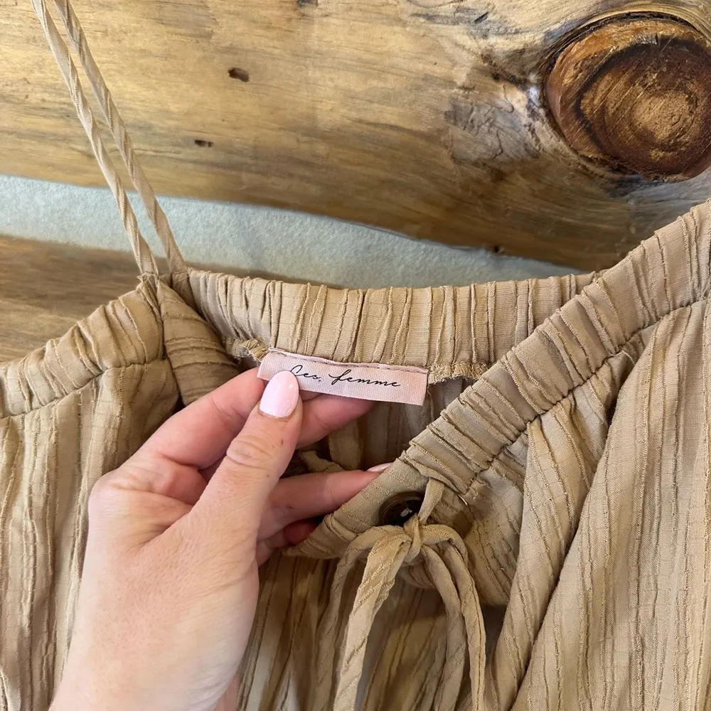 Ces Femme Tan Midi Dress Size M - Image 4