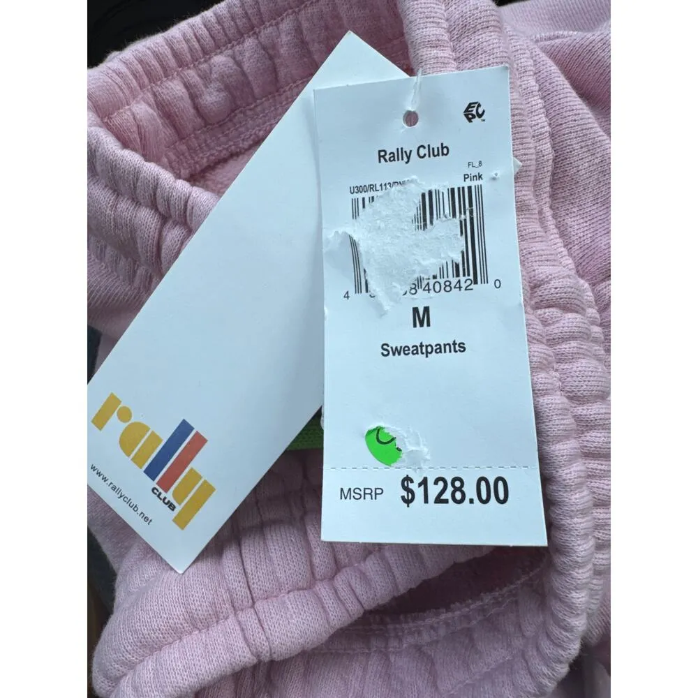 The Rally Club Unisex Royal Pickleball Sweatpants Size Med MSRP $128 Pink - Image 3