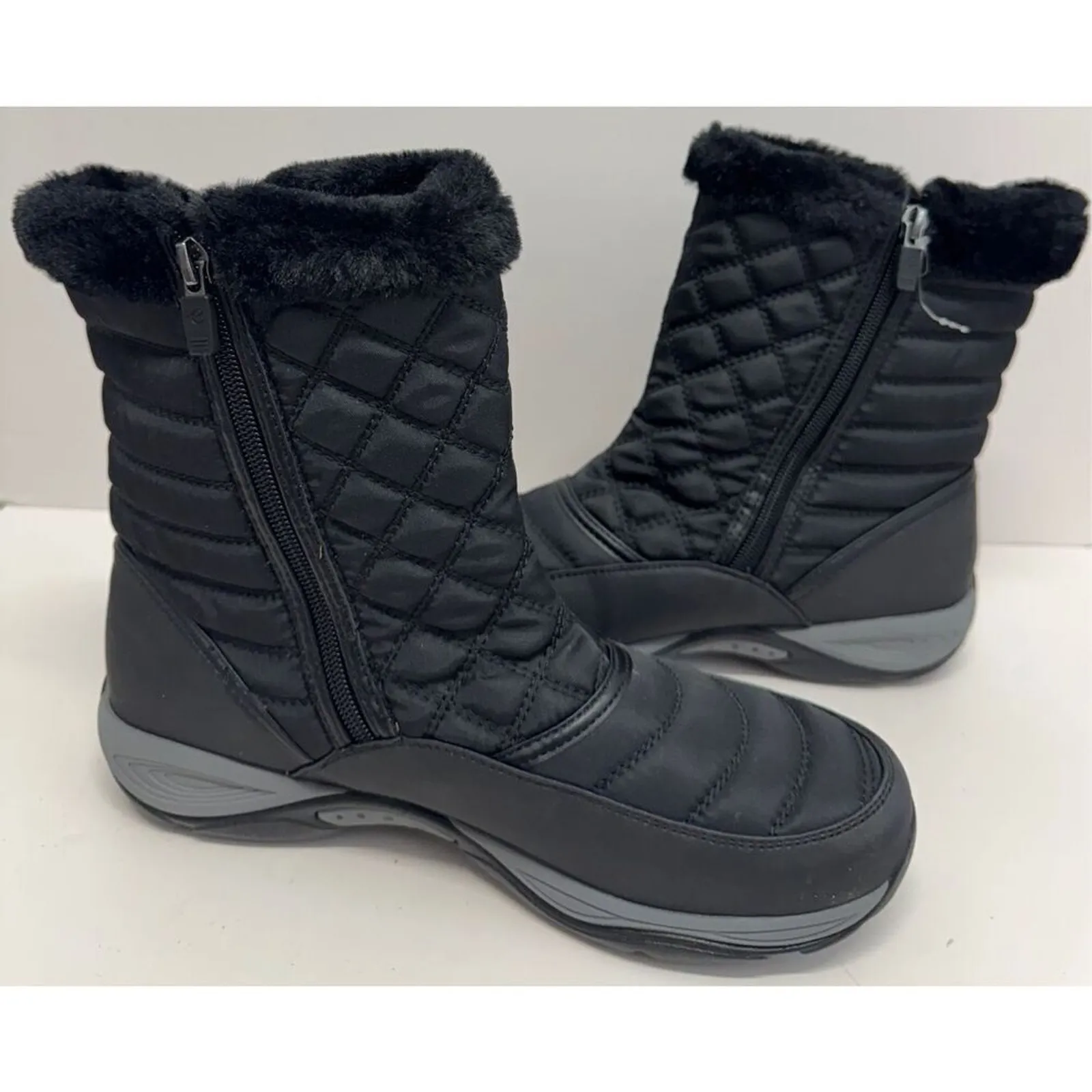 Easy Spirit Winter Boots Size 9.5 Black Removable Footbed Water Repellent NEW - Image 7