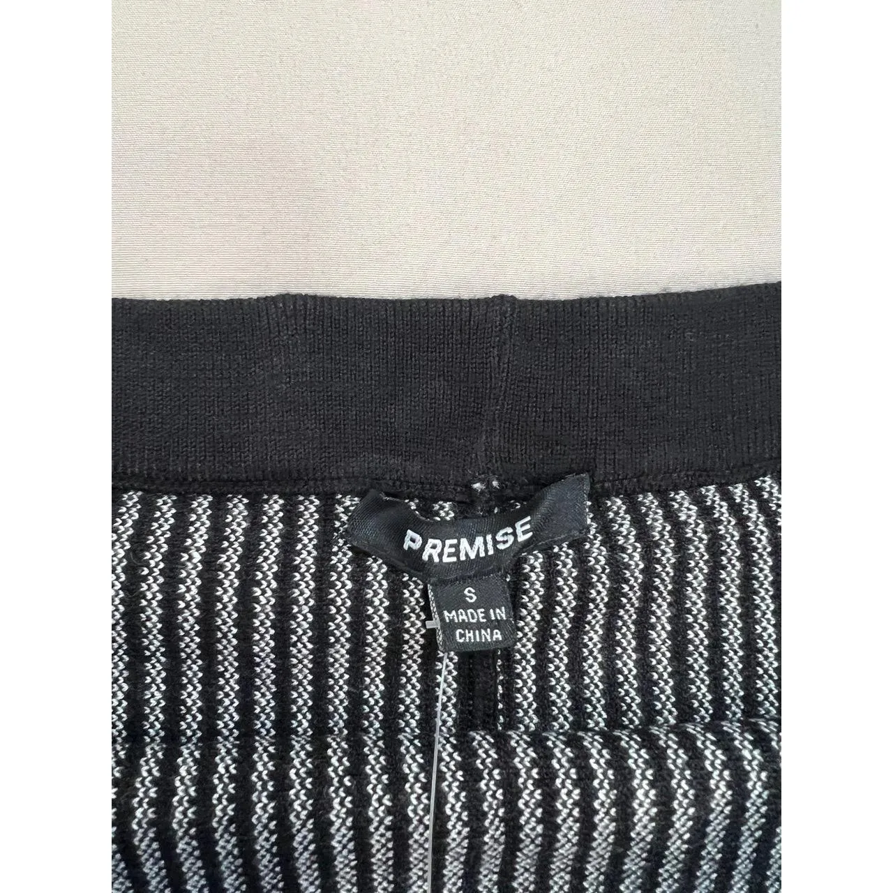 PREMISE Pullon Skirt Womens Size S Black White Striped A Line Knit Modern Chic - Image 5