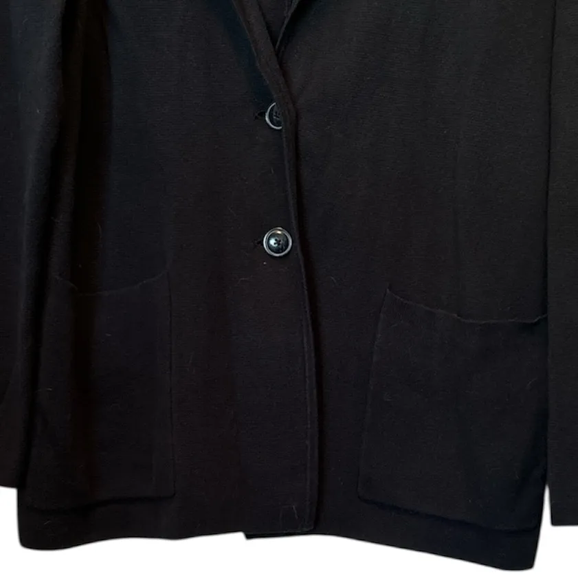 J Crew 2 button sweater blazer black - Image 3