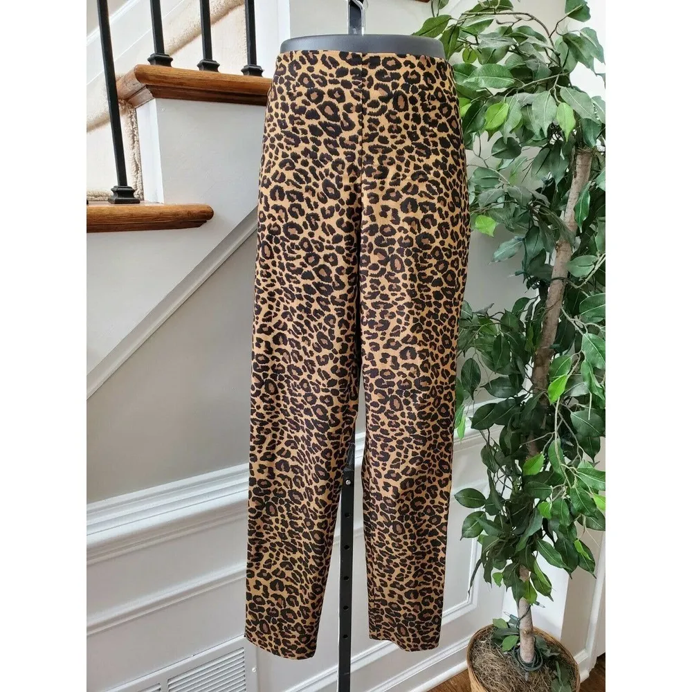 Time & Tru Women's Multicolor Rayon High Rise Skinny Legs Casual Pants Size 10 - Image 3