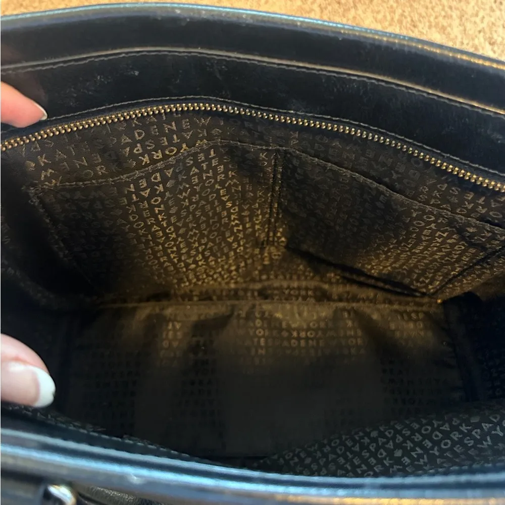 Kate Spade Black Leather Tote Bag - Image 11