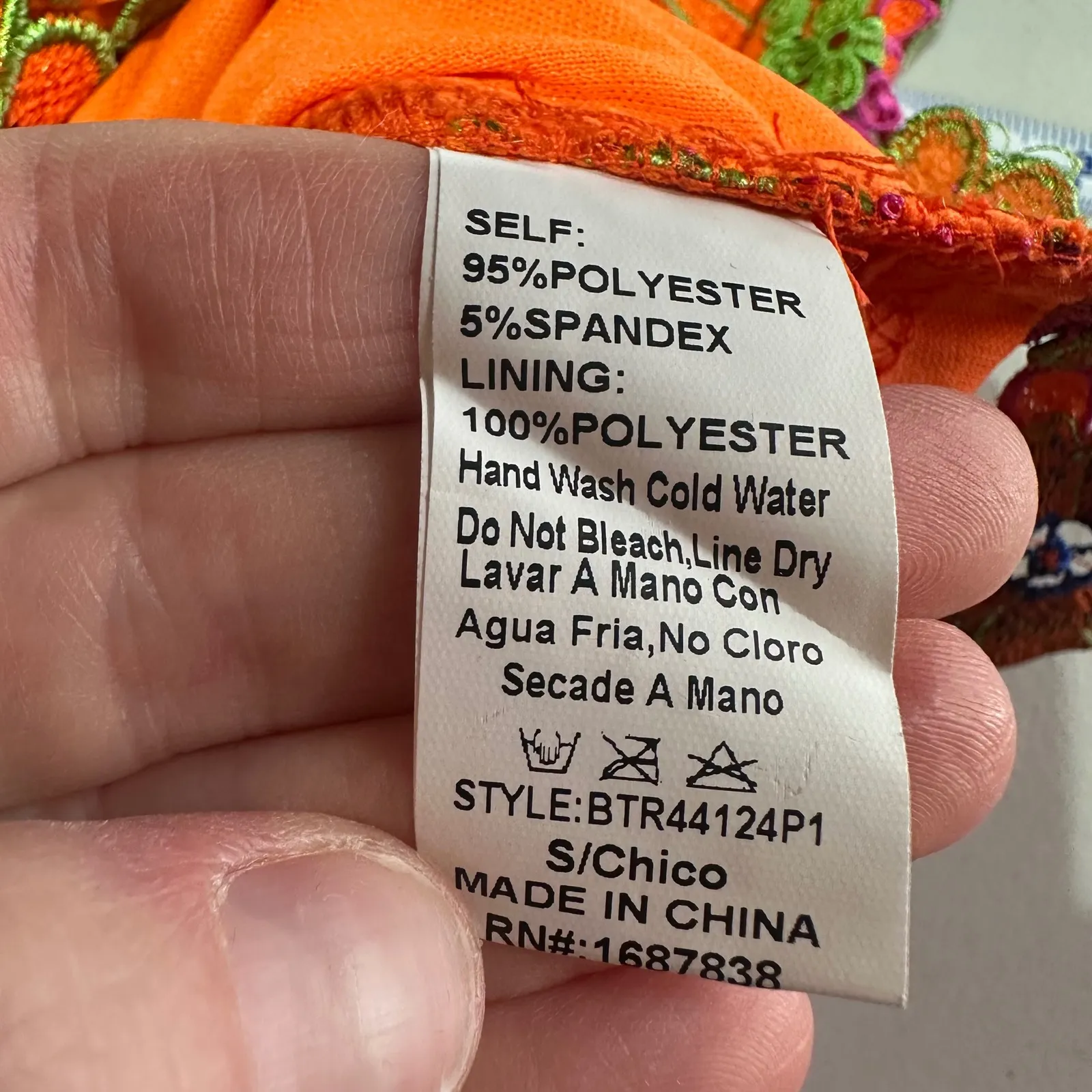 Akira Iris Orange Floral Embroidered Lace Shorts Size S Hot Pants Party Colorful - Image 5