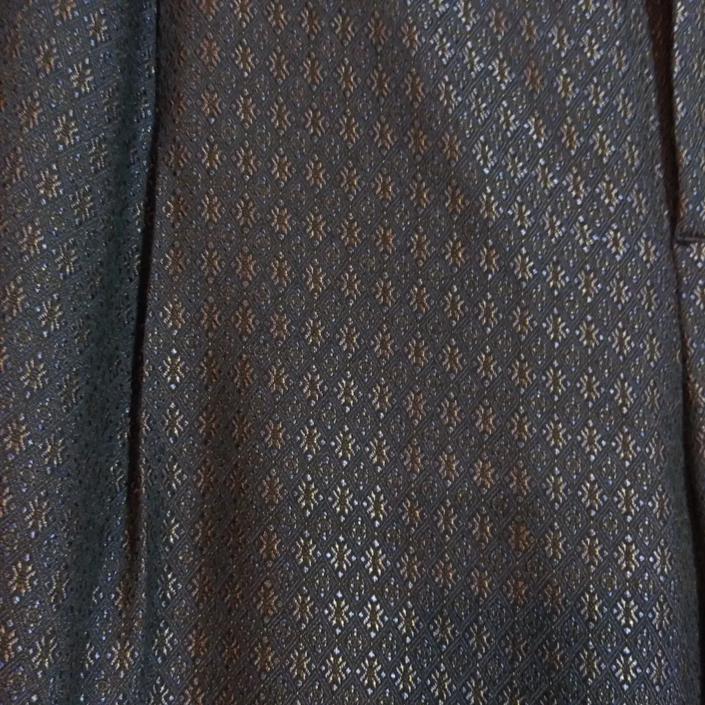 Banana Republic Avery Straight Cropped Cuff Navy Blue Geometric Print Pants Sz 4 - Image 4