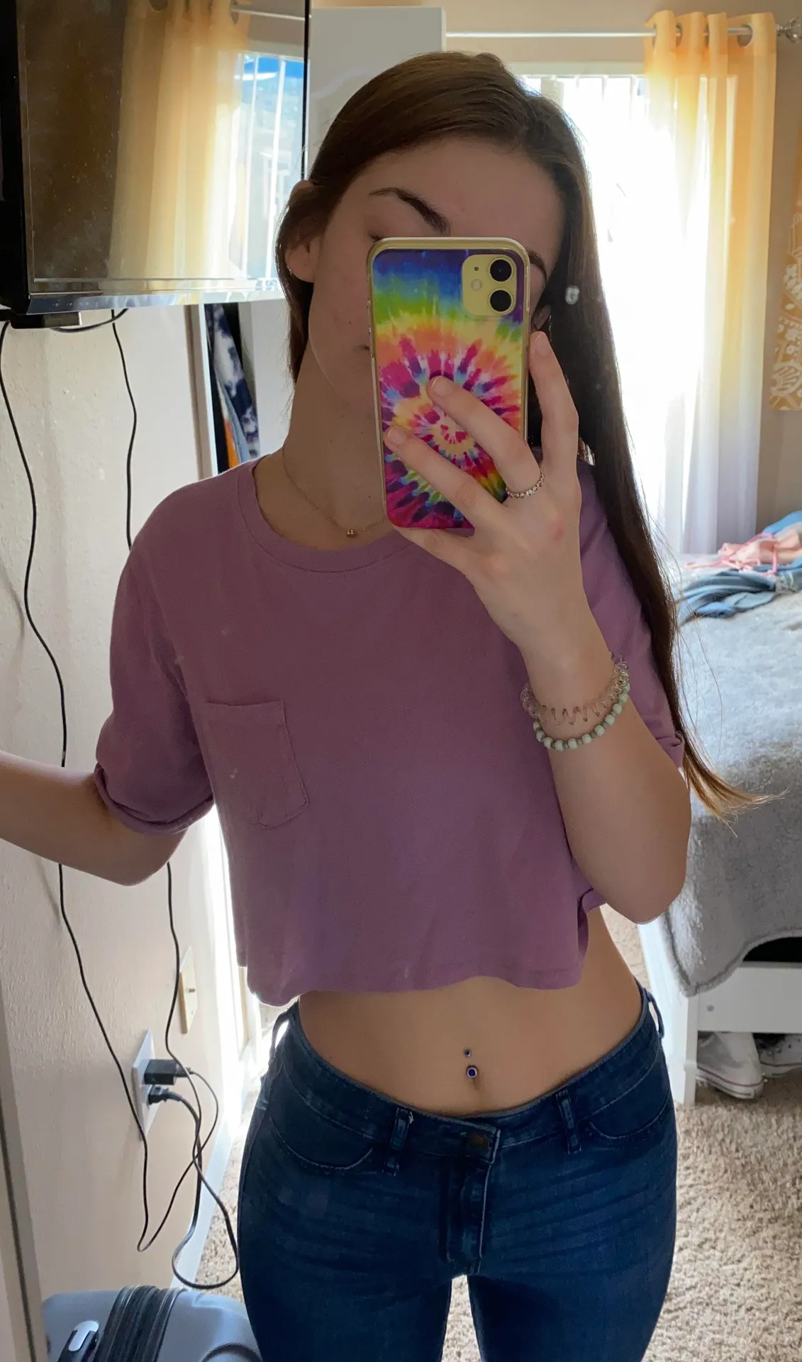 Bozzolo Purple Cropped Tee - Image 2