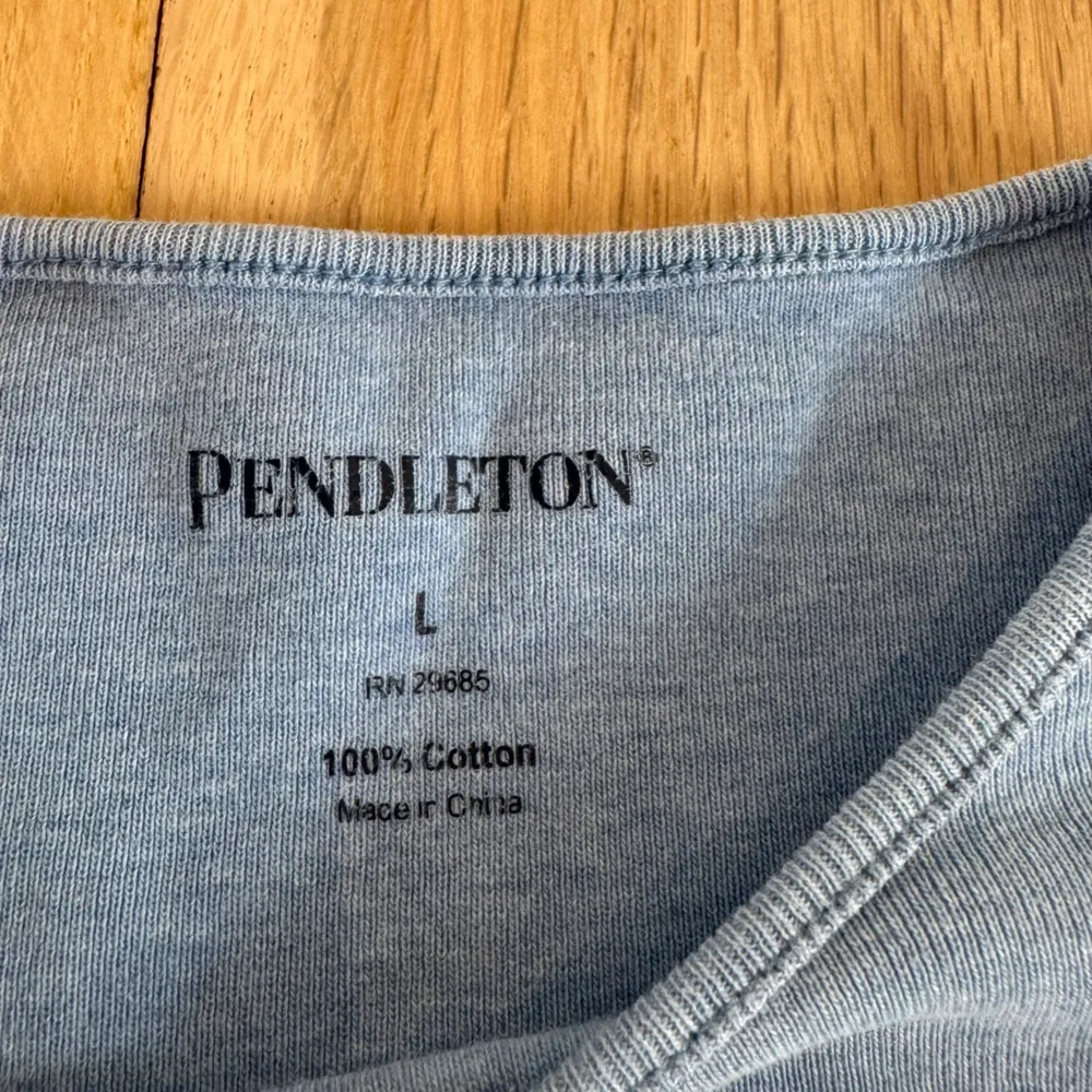 Pendleton Blue Long Sleeve Shirt 100% Cotton Size Large - Image 2