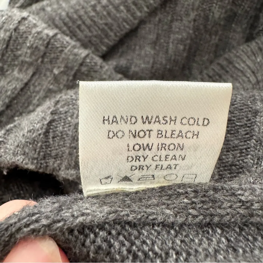 REVOLVE / Tularosa Oversized Charcoal Gray Ribbed Cuffed V-Neck Sweater Top - Image 6