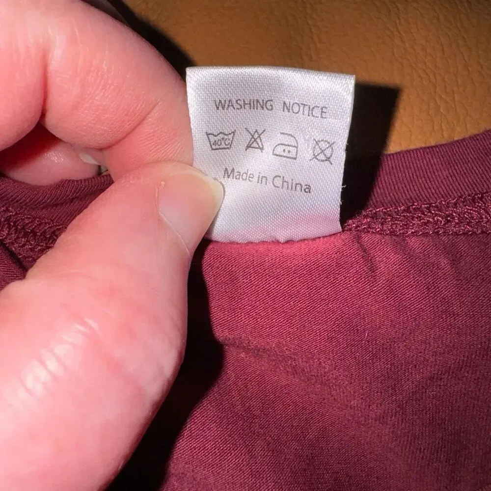 Treat People With Kindness T-Shirt in Cranberry Red, Size Small - Image 5