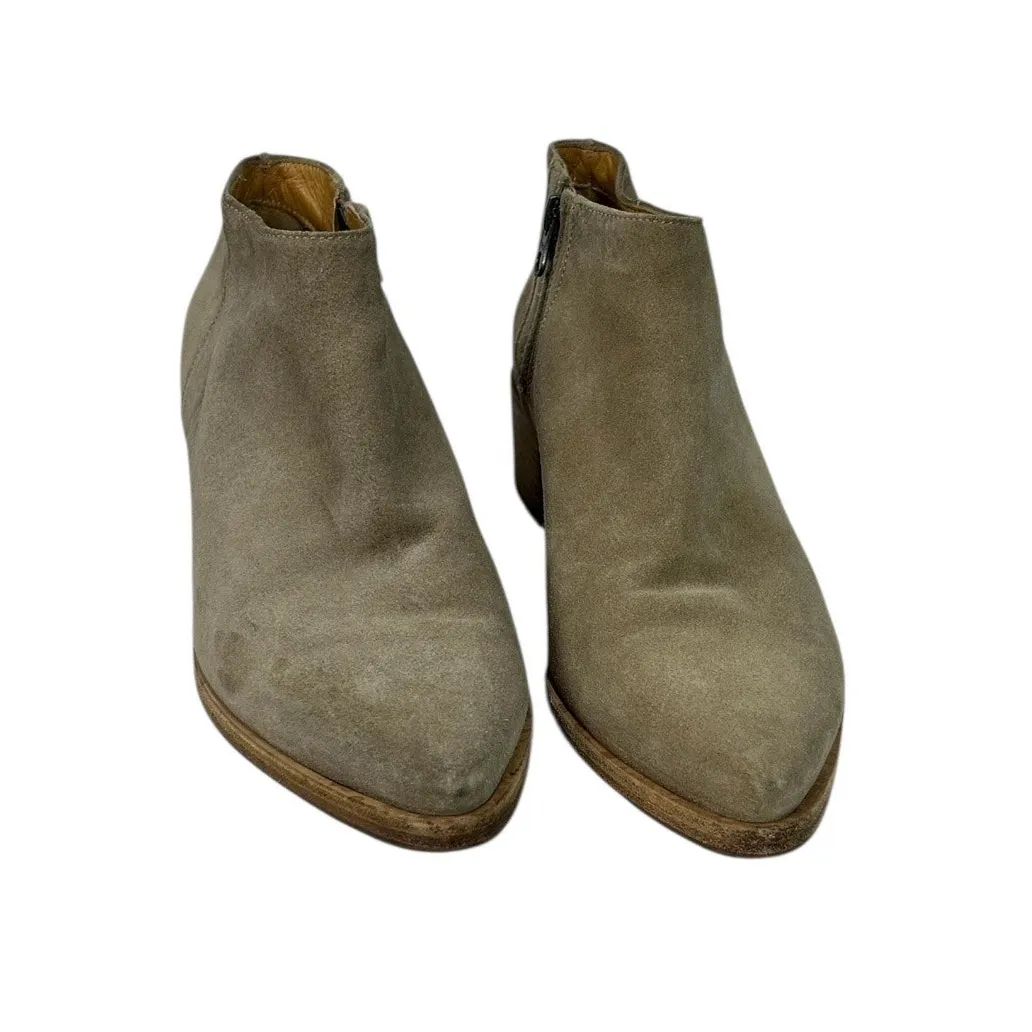 Hope Stockholm Tan Suede Leather Ankle Boots EU40 US8 Boho Western Retro Size 8 - Image 3