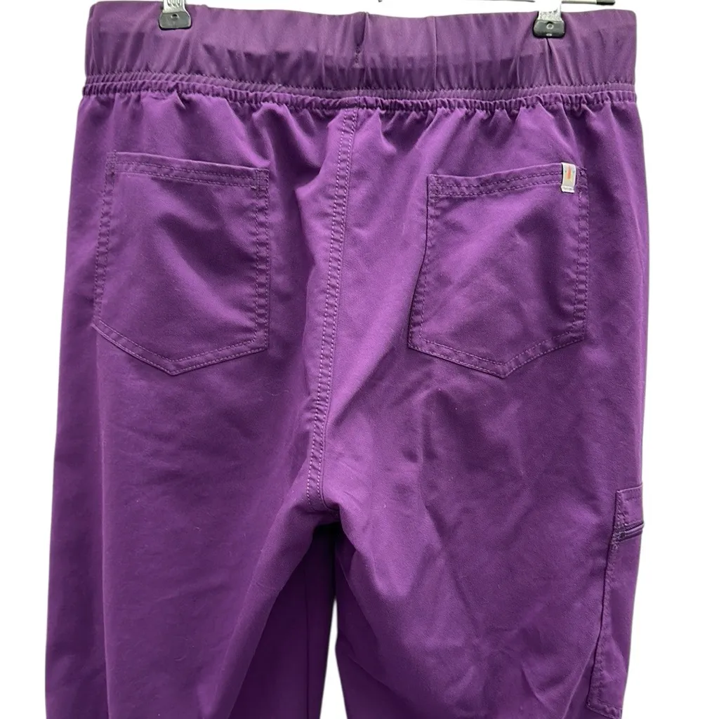 Scrubstar Purple Eggplant 5 Pocket Jogger High Rise Medical Scrub Pants Womens M - Image 7