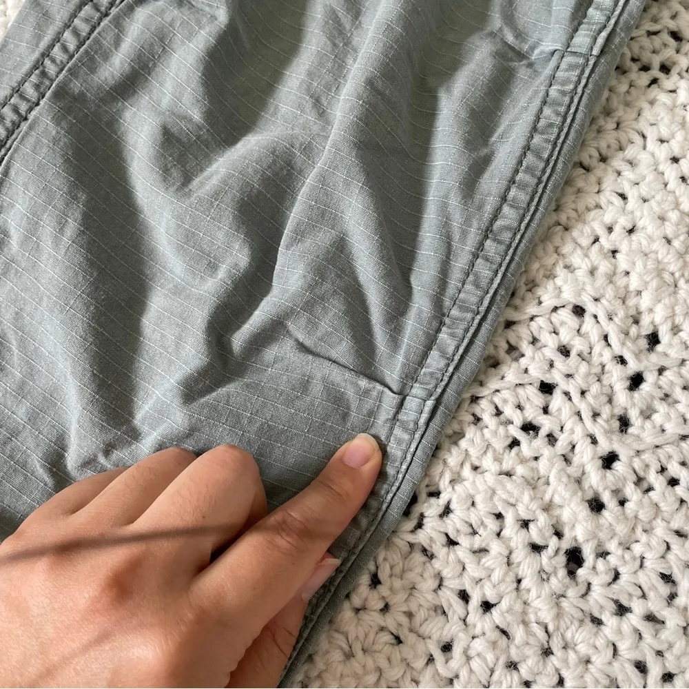 Anthropologie Jennie Ripstop High Rise Cargo Cotton Pants Green (Size 28) Cotton - Image 12