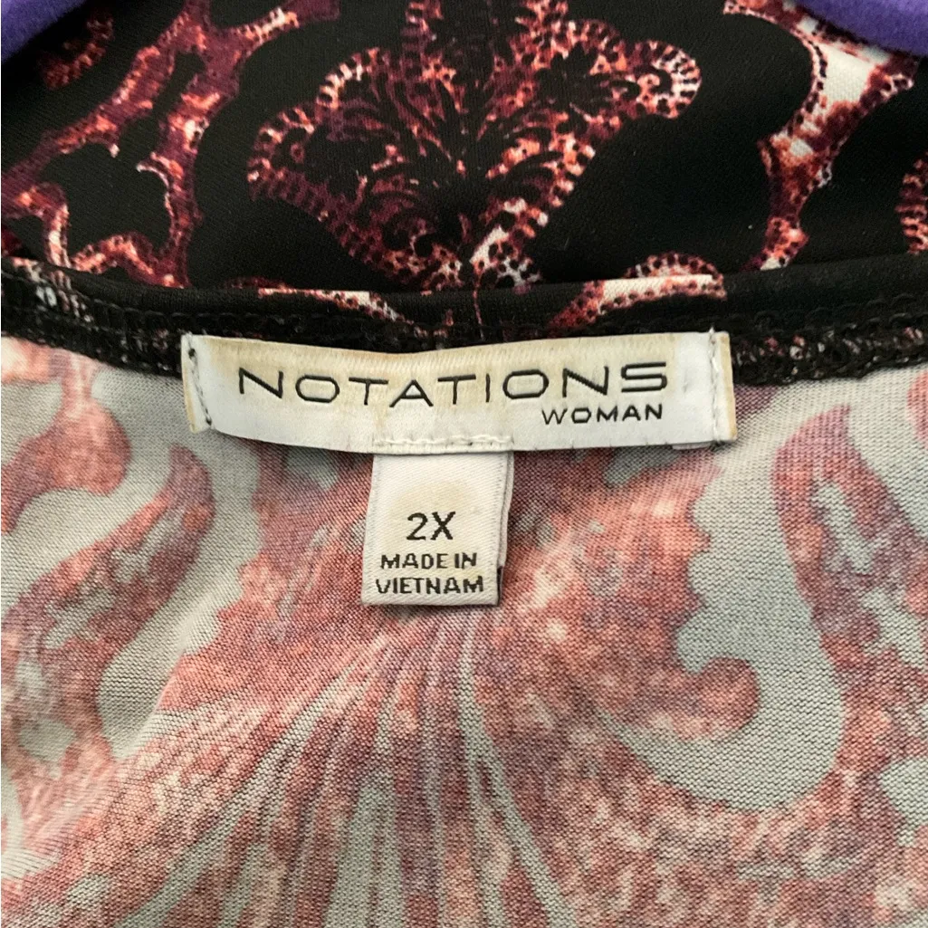 Notations 2X Maci Dress with Floral Bottom P2P 24-29” SIZE 3X - Image 4