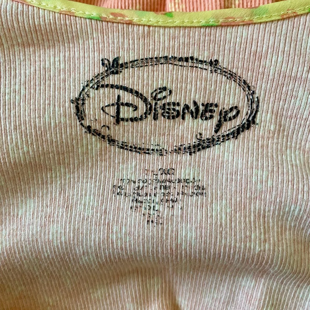 Disney Early 2000's Orange Yellow Flower Bow Tinker Bell Fairy Cami Top L / XL - Image 8