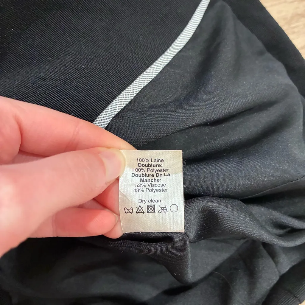 J. Crew Women’s Shawl Collar Blazer Wool One Button Black Size 2 - Image 6