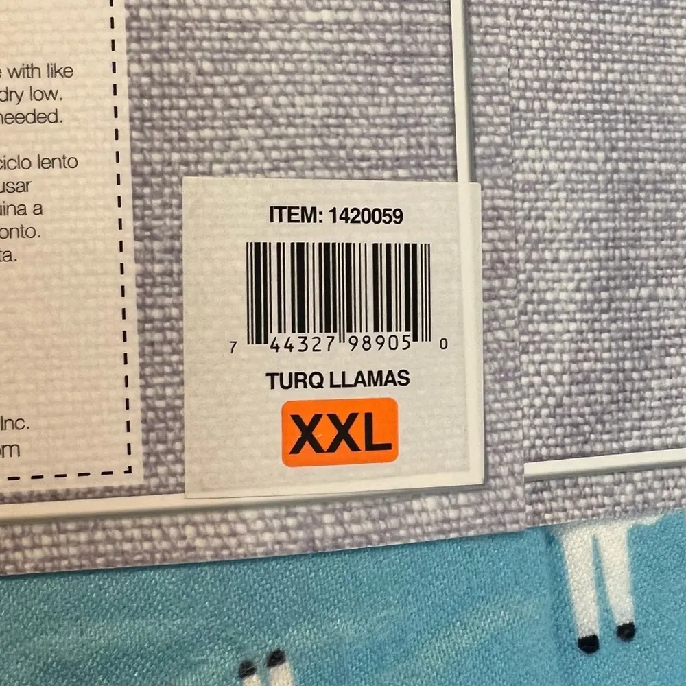 Karen Neuburger Live Love Lounge Llama Flannel Pajamas Turquoise XXL New… Blue - Image 4