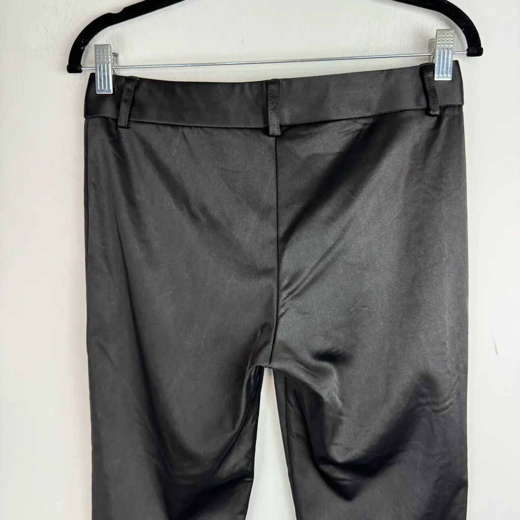 Artelier Nicole Miller Women's Trouser Pants Sz 4 Black Satin - Image 10