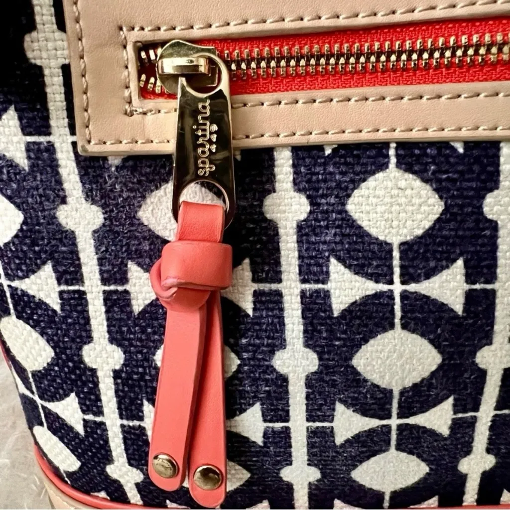 Spartina 449 Daufuskia Island Natural Linen Genuine Leather Shoulder Crossbody - Image 7