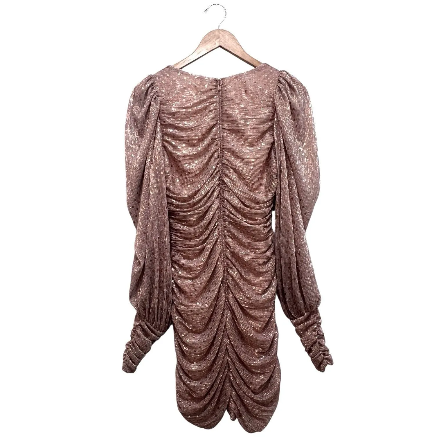 For Love And Lemons Champagne Pink La Villette Long Sleeve Mini Dress Size S - Image 7