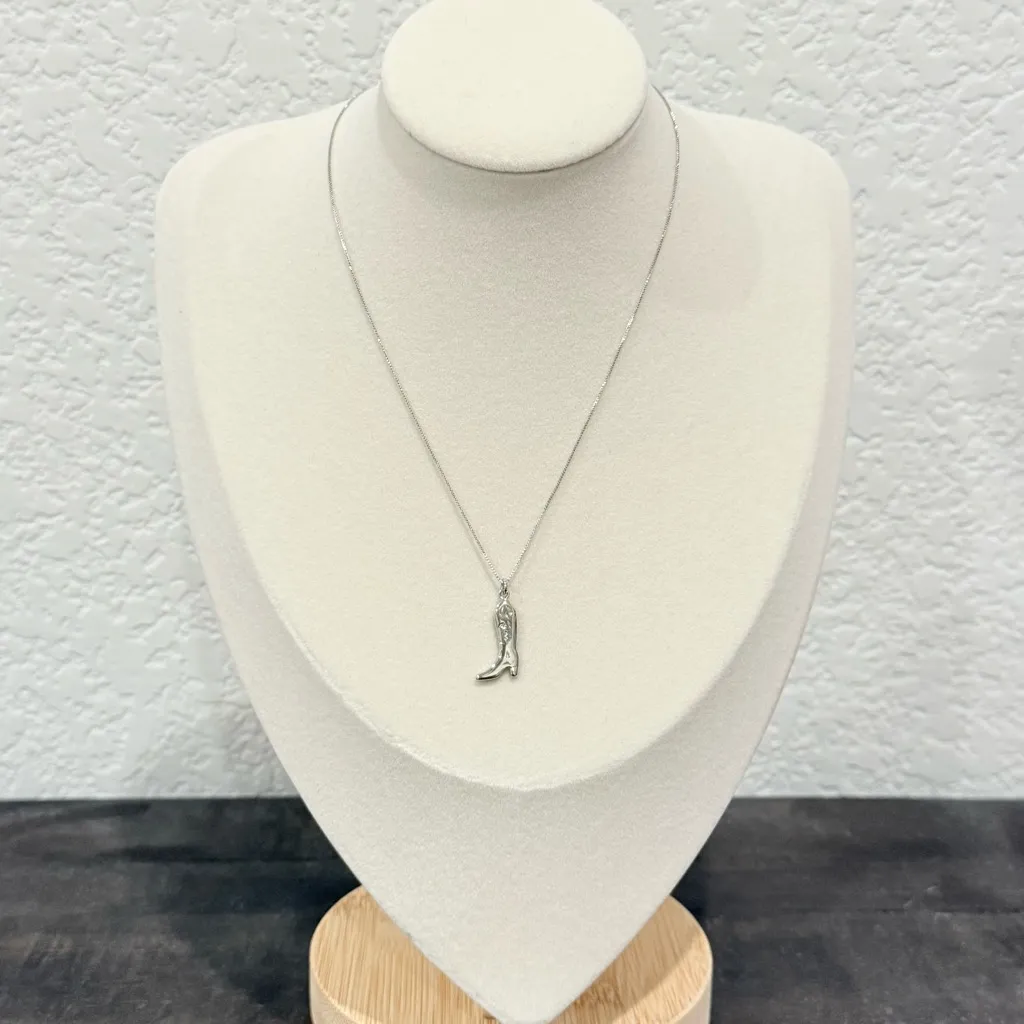 Serefina by Anthro Silver Boot Pendant Necklace - Image 5