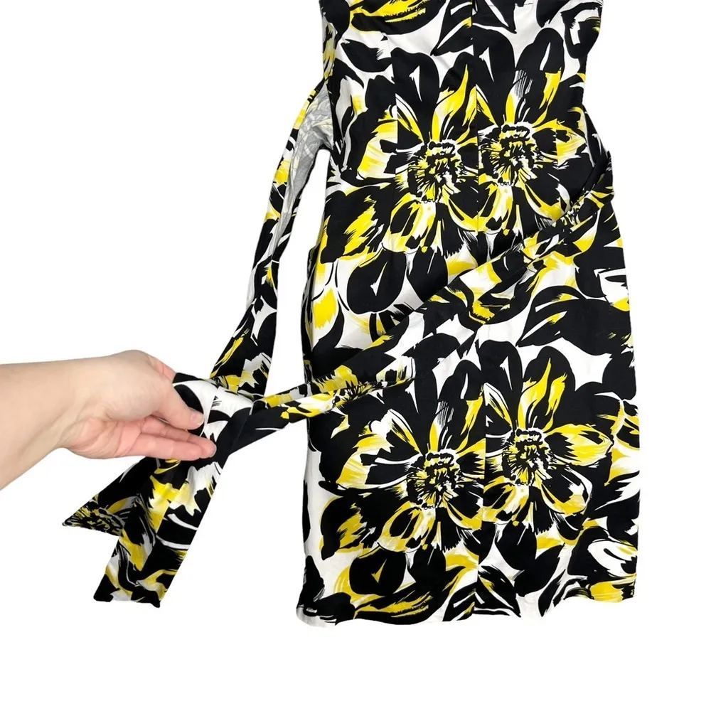Snap Strapless Black, White, Yellow Floral Cocktail Party Dress Size undefined - Image 7