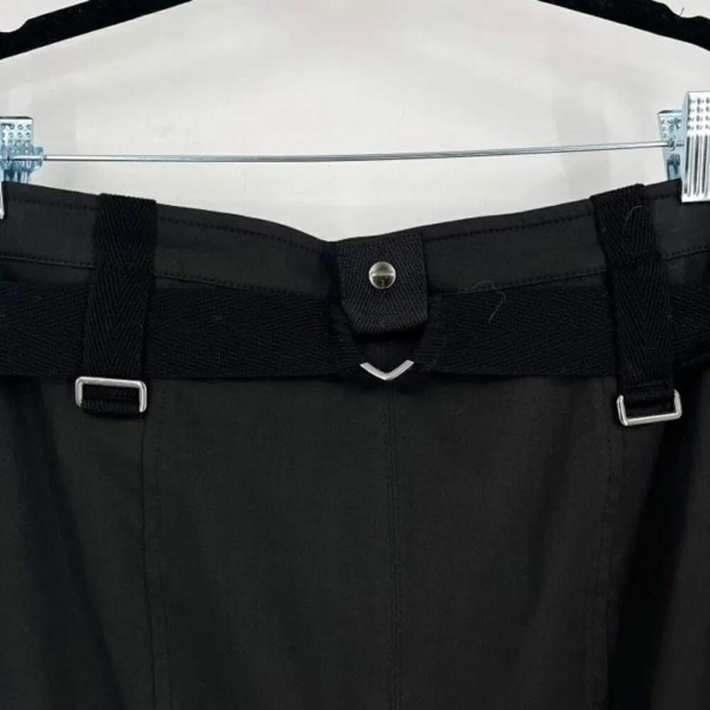 Marella Flat Front Classic Straight Pencil Skirt Charcoal Black‎ Size 8 Back Zip Gray - Image 6