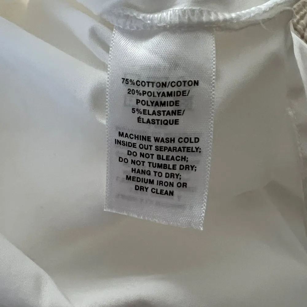 Lafayette 148 New York Women Half Tie Sleeve Button Down Shirt White Size Medium - Image 2