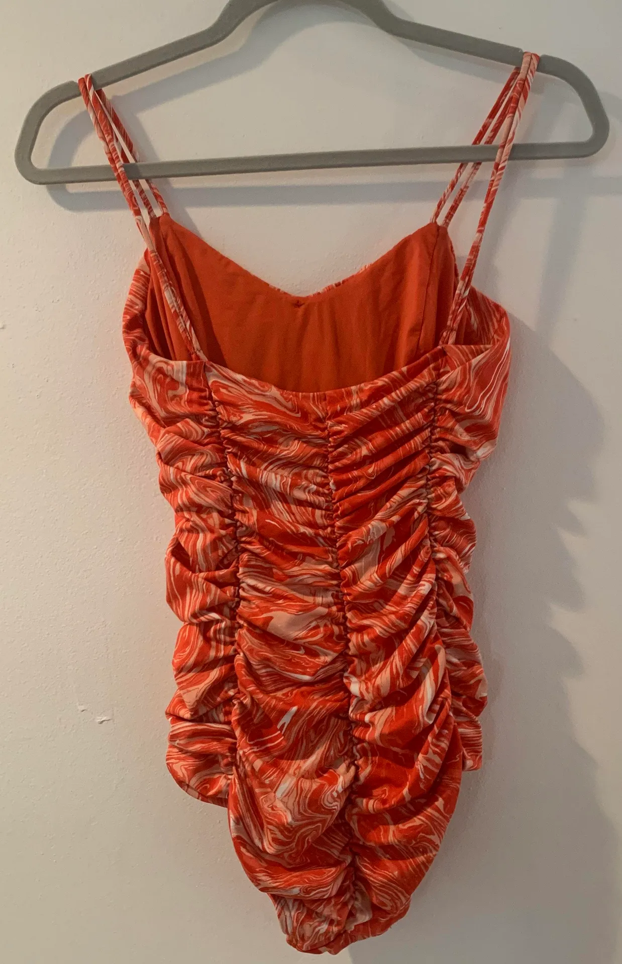 Michael Kors Orange Marble Printed One Piece - Image 2