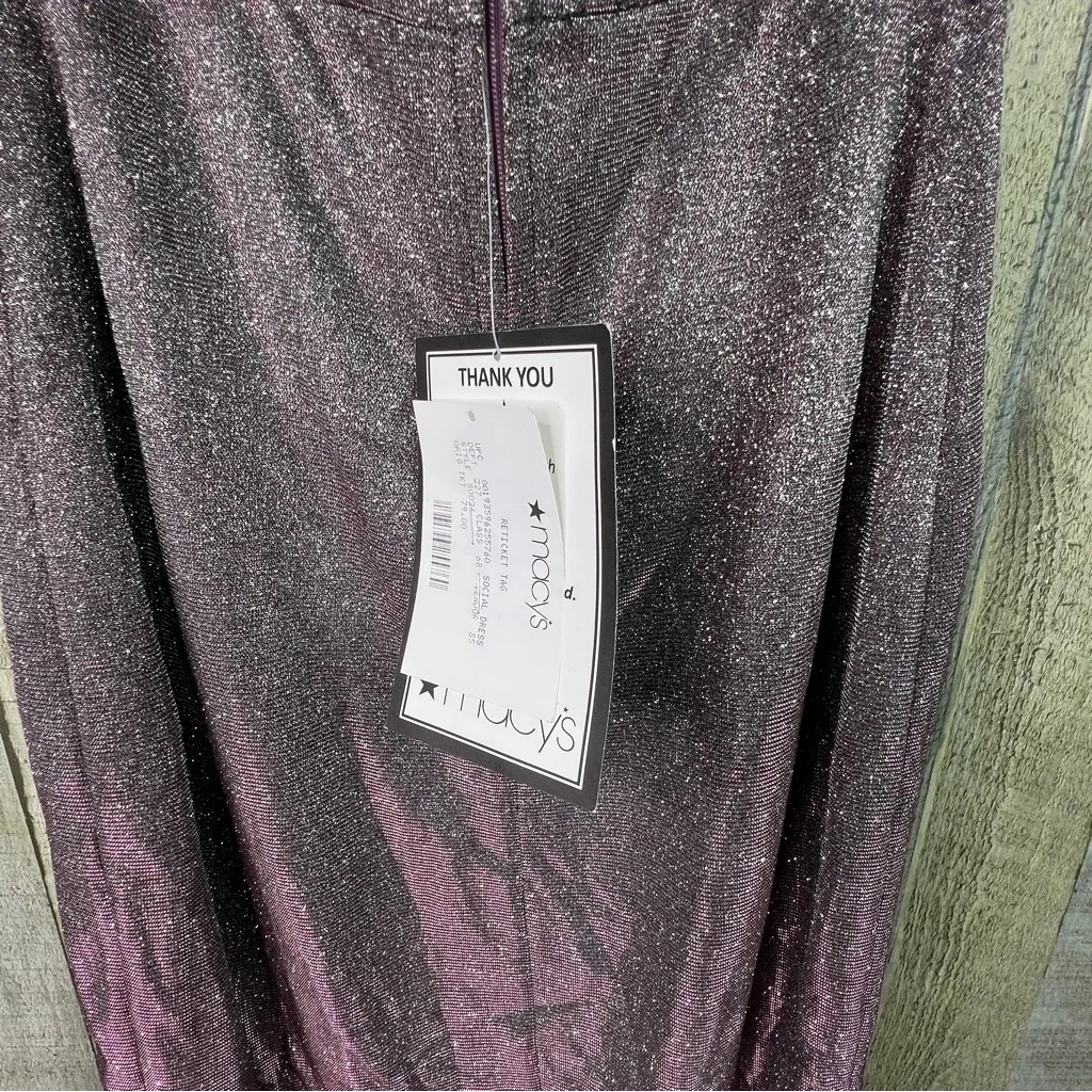 Teeze Me Size 1/2 Strapless Pink Shimmer Glitter Lined Party Cocktail Dress - Image 5