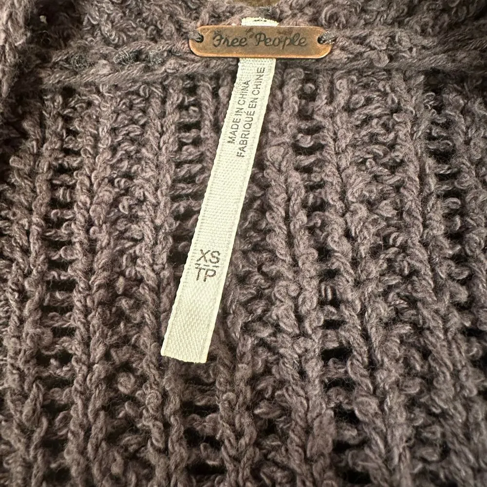 Free People Knit Open Cardigan sz XS Long Duster Sleeveless Cardigan - Image 8