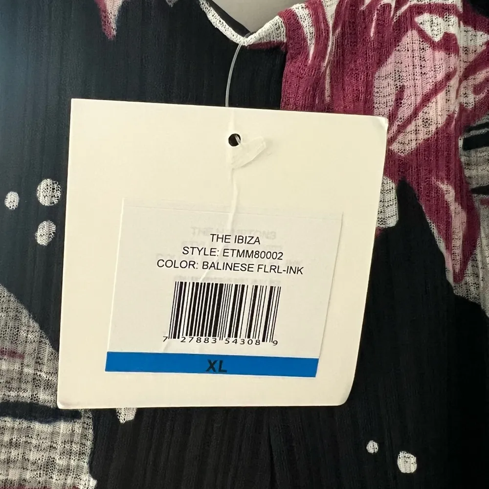 Ellen Tracy Ibiza Halter Tie Maxi Dress, Balinese Floral Pink, Size XL New w/Tag - Image 12