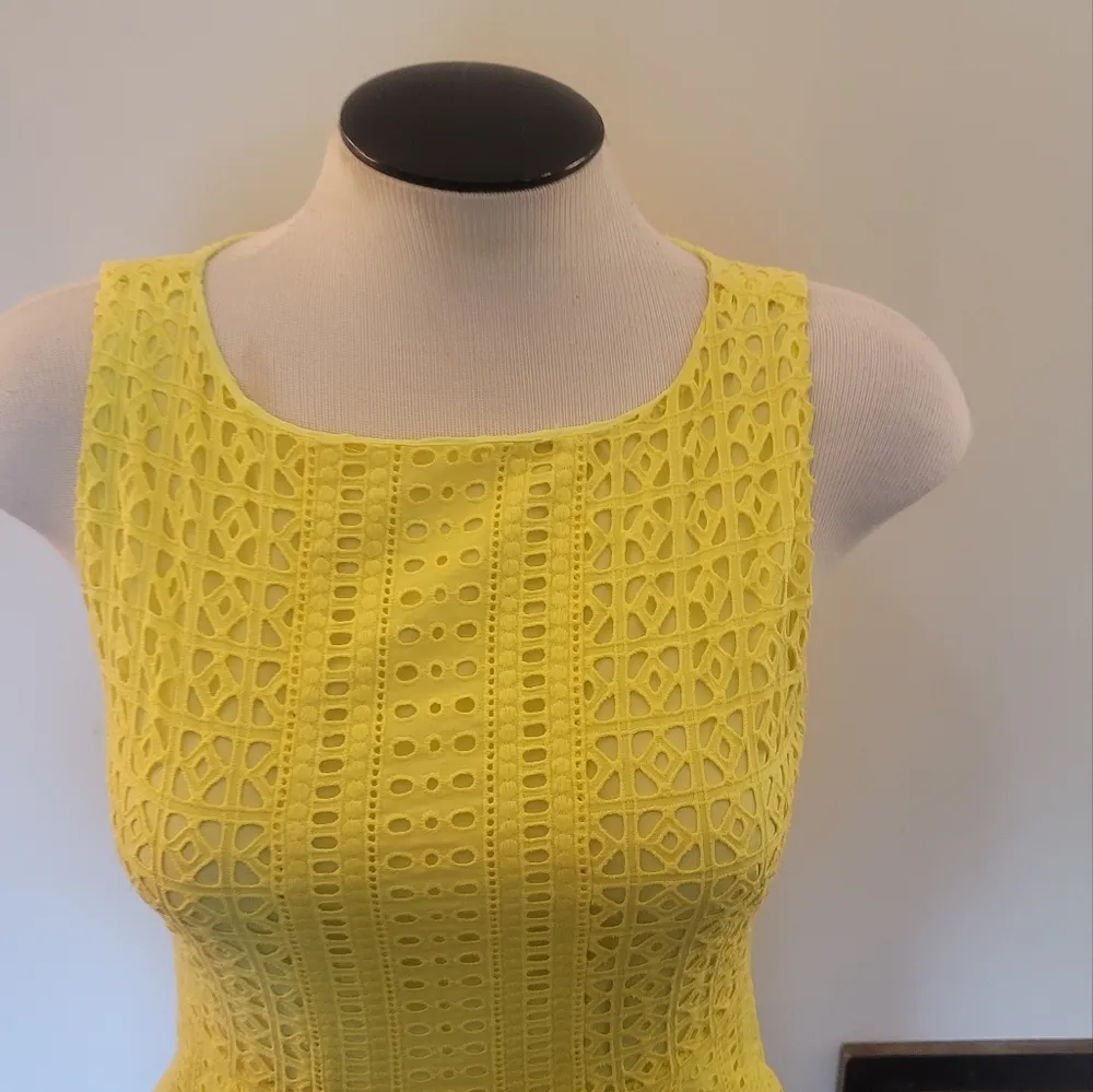 Madewell Yellow Trail Eyelet Shift Dress 2 - Image 6