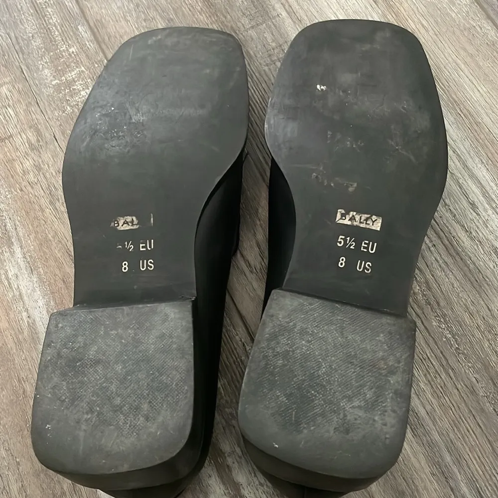 Bally Leather Black Square toe Loafers Size 8 - Image 8