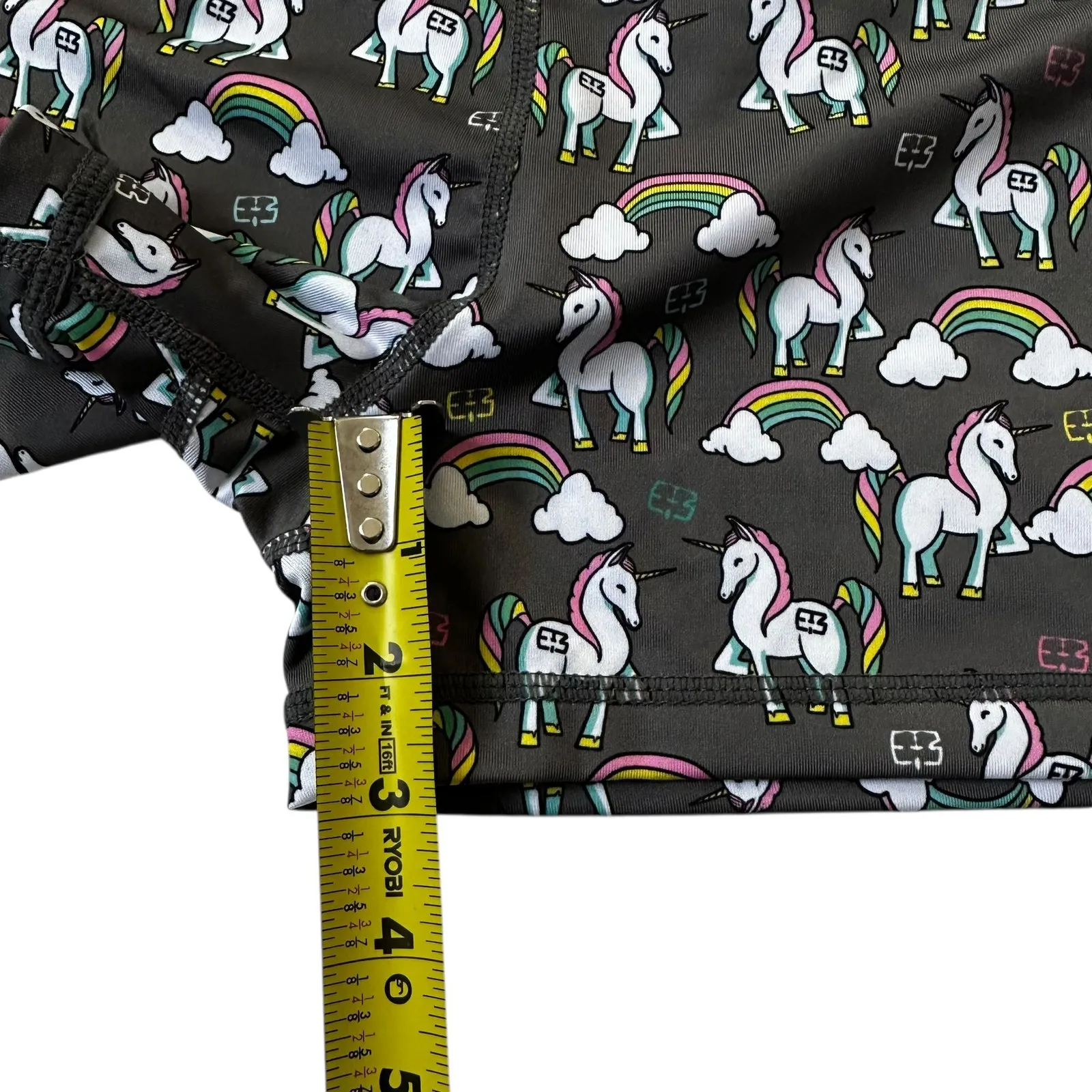 IAB MFG Gray Unicorn Cycling Mini Gym Shorts Women's Size Small | 15 - Image 5