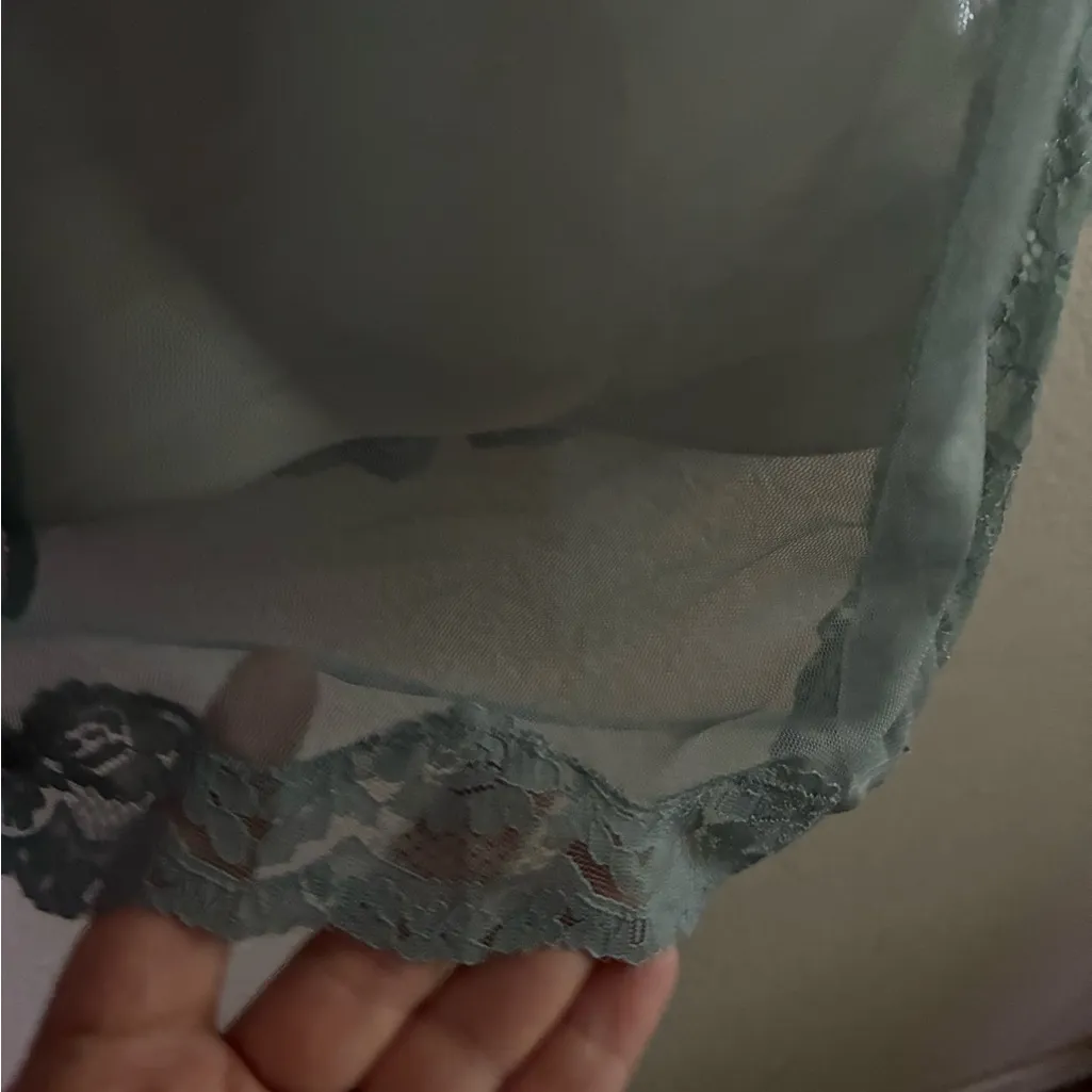 🆕ADORE Me Alicia Unlined Babydoll Lingerie Gown Sage 1X🆕 - Image 10