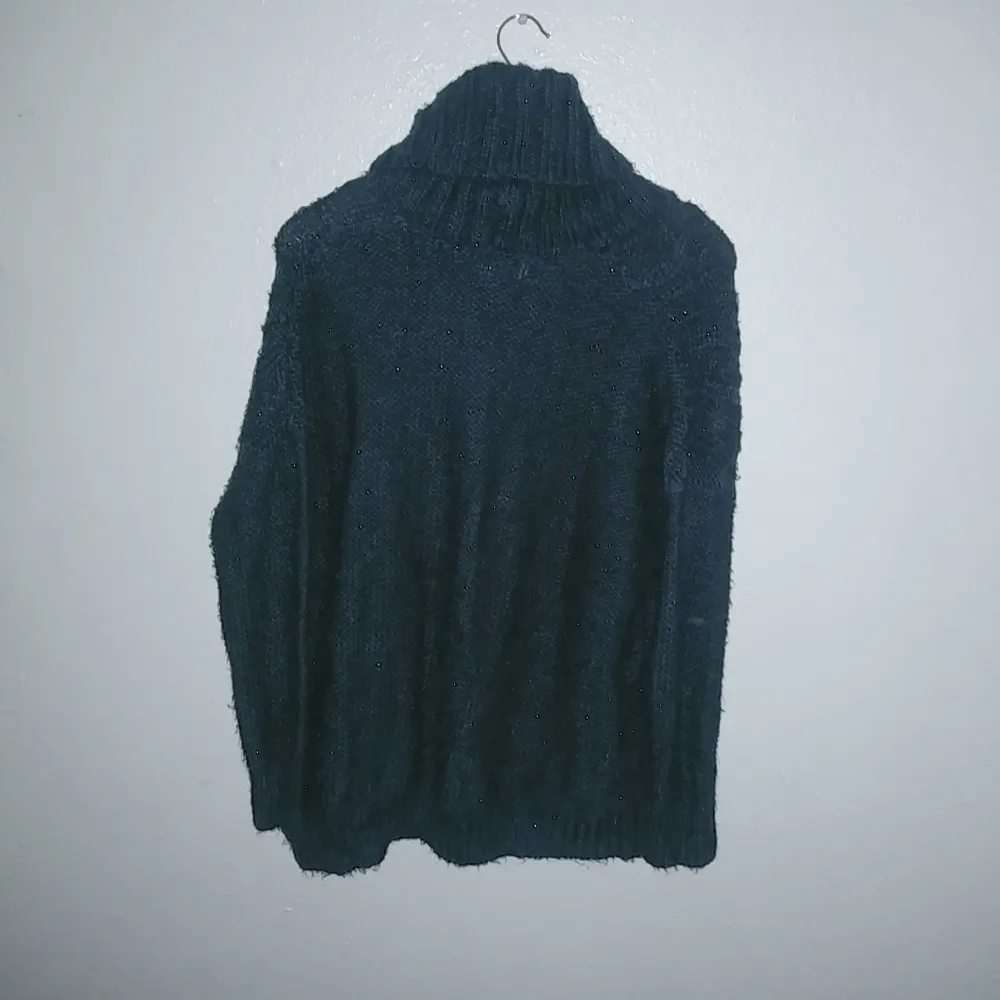 Jennifer Lopez XS Midnite Blue Pullover Cable Knit Sweater - Image 2