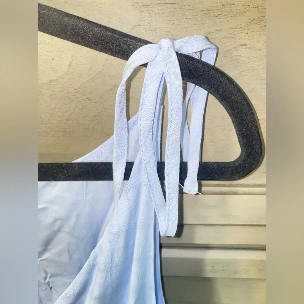 Summer Sleeveless Dress, vacation, brunch: Franco in size Large w/Pockets Blue - Image 7