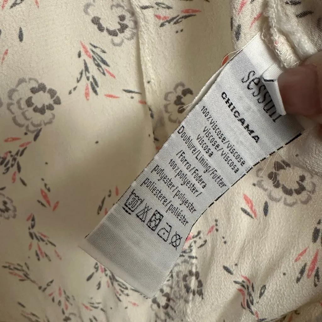 Sessin Chicama‎ cross over dress, printed viscose crepe - Image 8