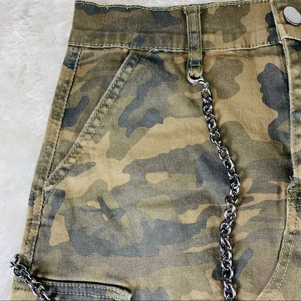 Camouflage Cargo Pocket Mini Skirt Small - Image 2