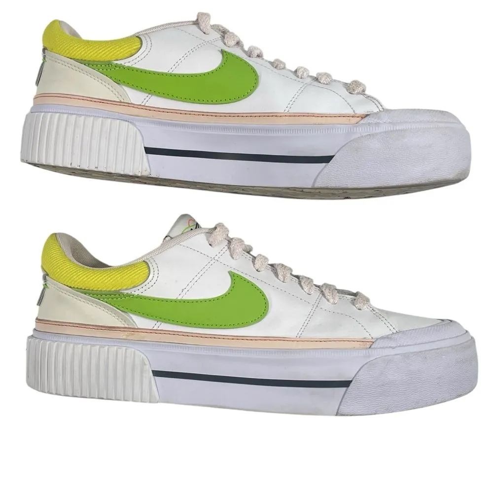 Nike‎ Court Legacy Lift Sneakers Women’s Sz 11 White Action Green FD0872 Shoes - Image 3