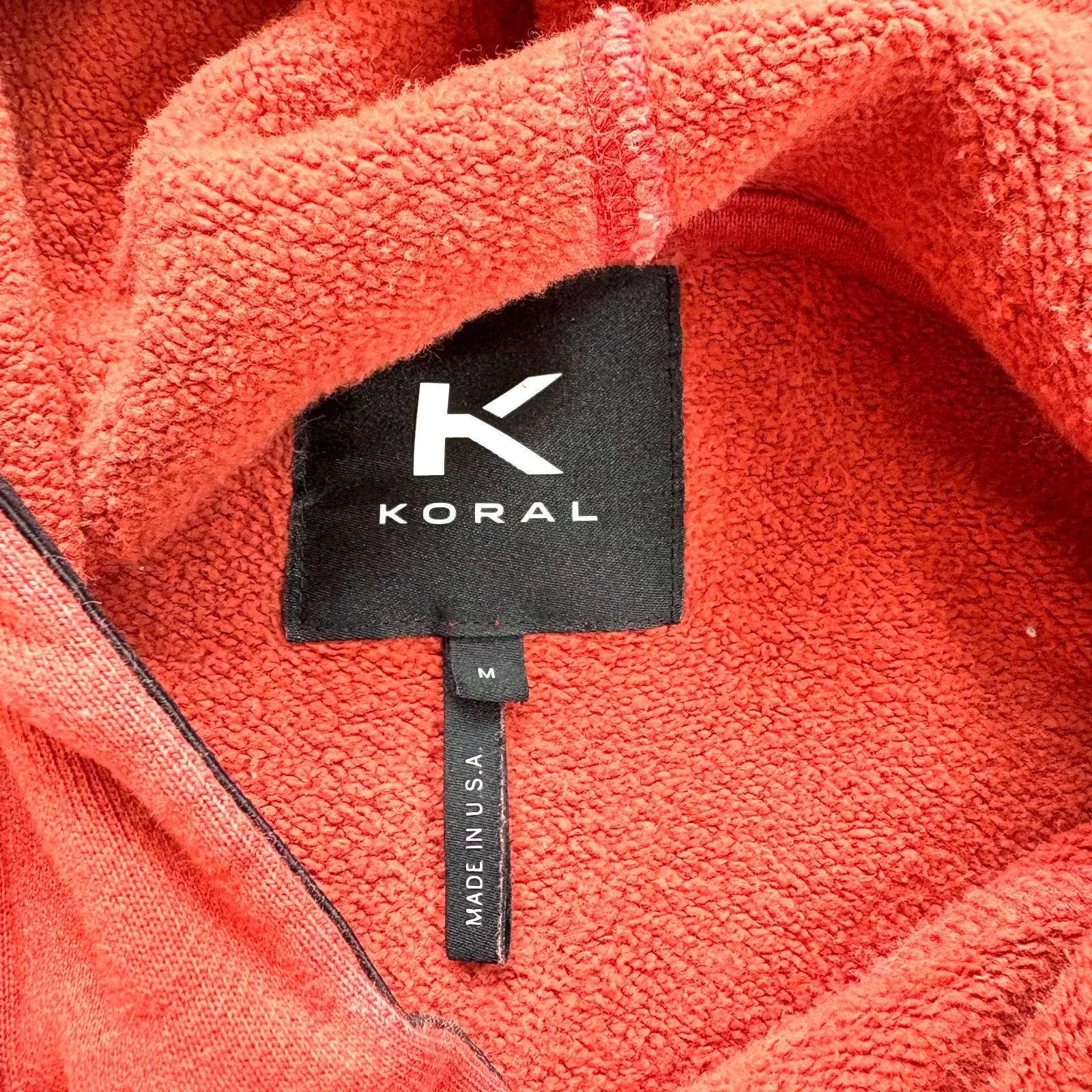 Koral Cropped‎ Pullover Hoodie | Brick Orange Size Medium - Image 3