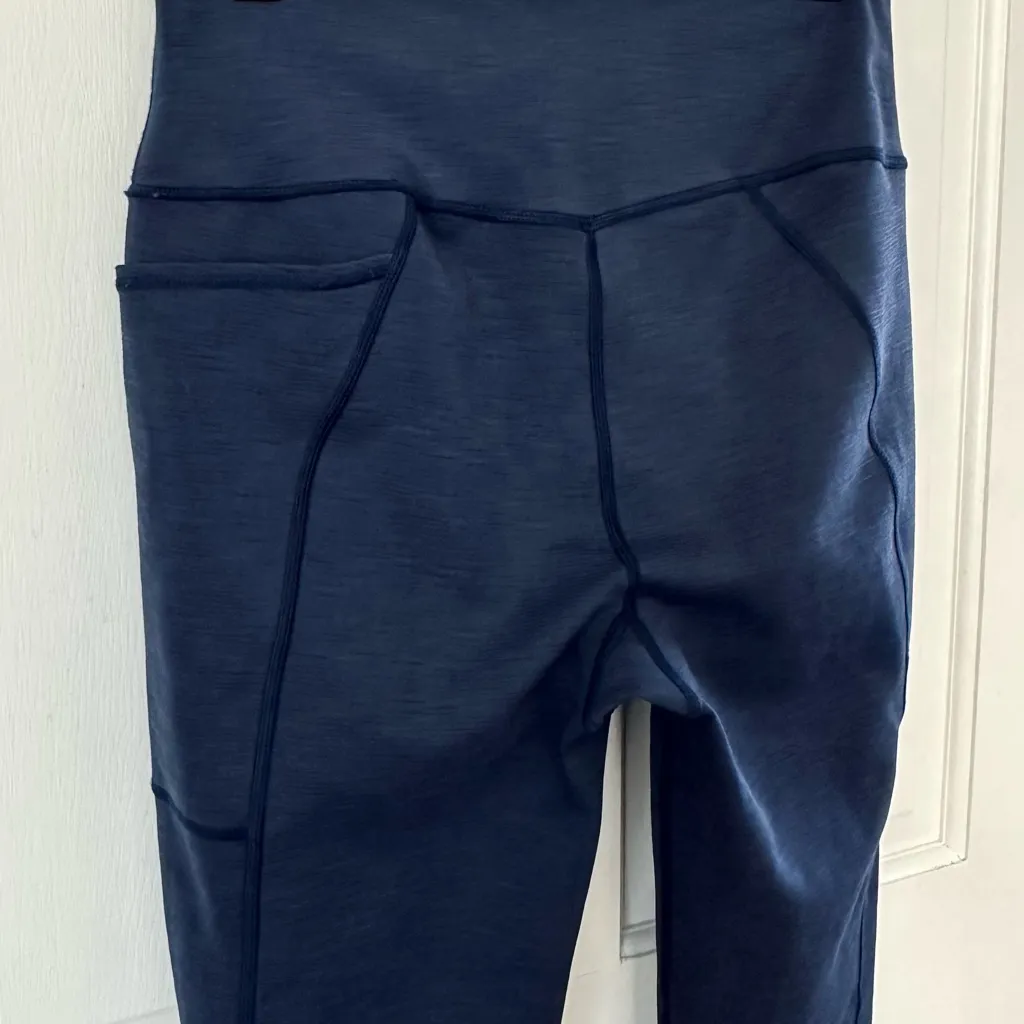 SWEATY BETTY Super Sculpt Full Length Leggings Navy Blue Pocket Size L - Image 5