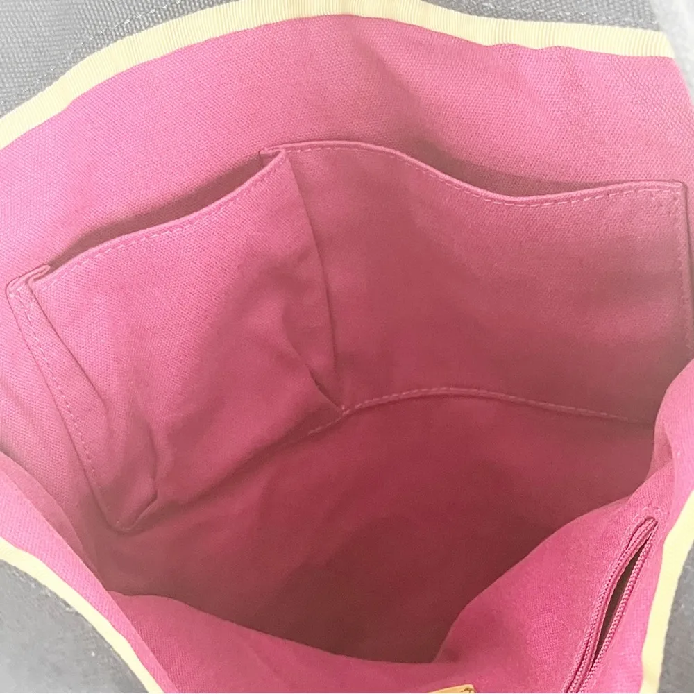 FOSSIL Jesse Navy Aztec Print Sequin Embellishments Canvas Shoulder Tote… - Image 5