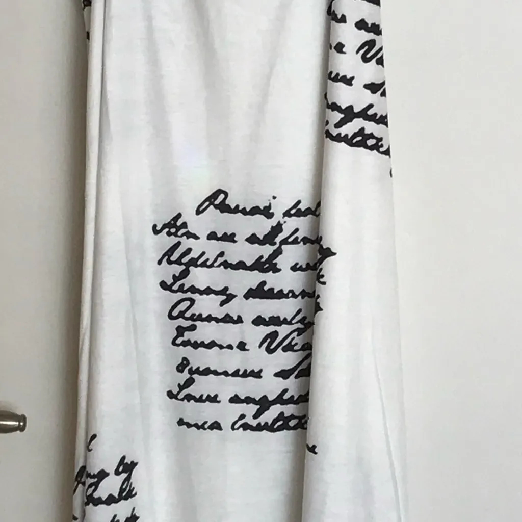 SWIMSUIT COVER UP MIDI with FRENCH PRINT WITH ADJUSTABLE STRAPS SZ MED White - Image 6