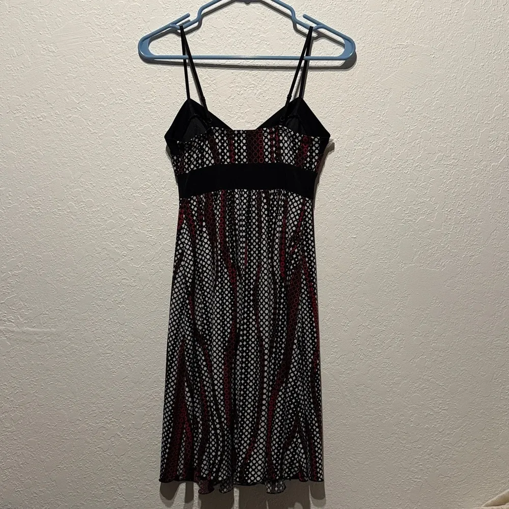 Sexy Candies Retro Geometric Print Empire Waist Spaghetti Strap Dress Midi Small - Image 6