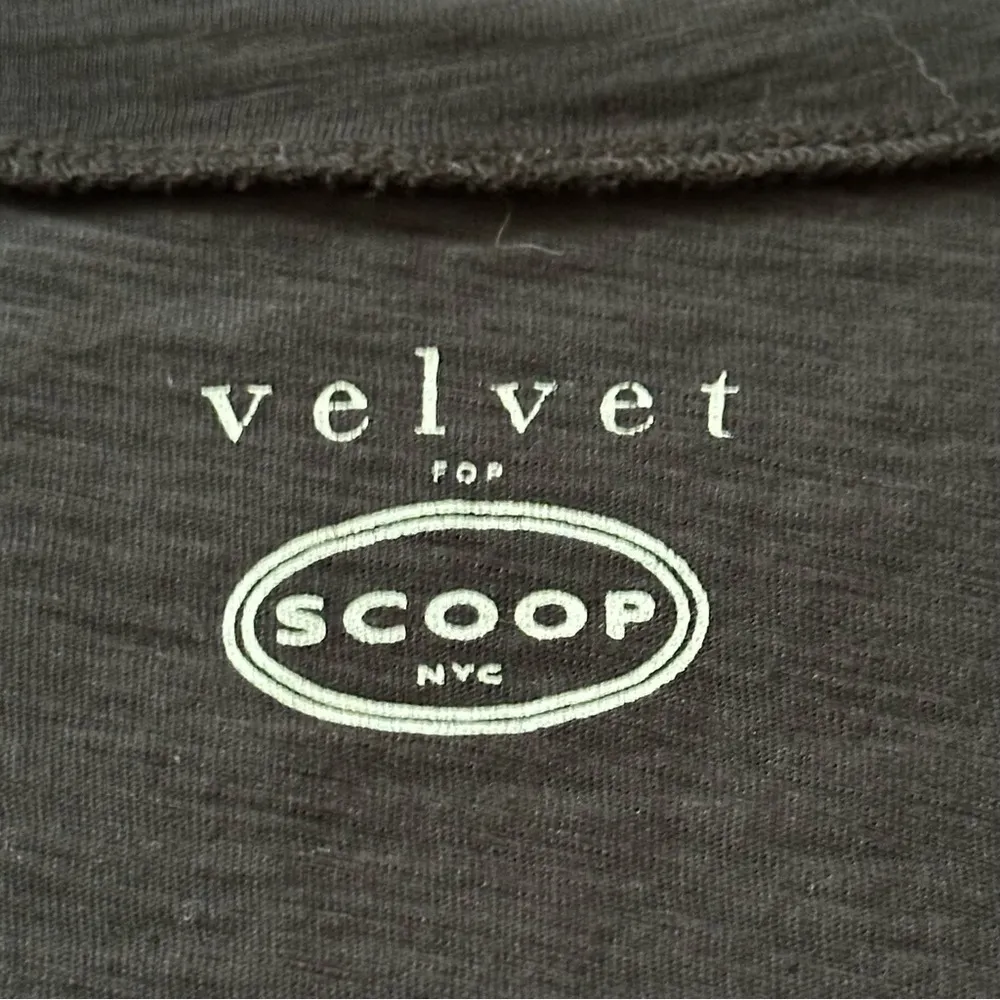 Velvet for Scoop NYC Vintage Women’s Size S Black Cotton Scoopneck T - Image 5